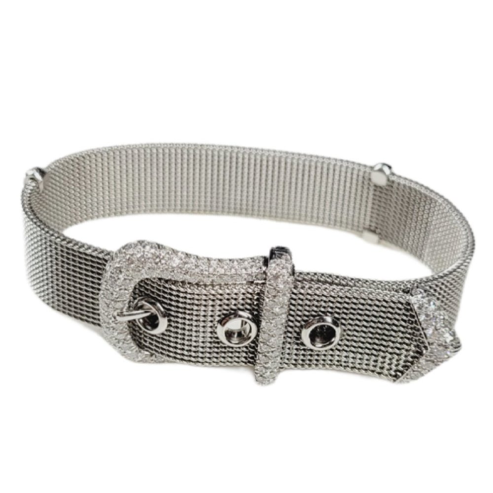 Tiffany & Co. Diamond Platinum Buckle Bracelet